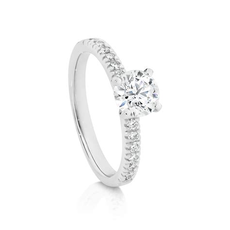Solitaire Ring With Accent Stones Brighton The Nowra Jeweller