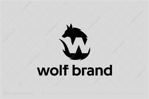 Wolf Brand Logo Graphic Design Logo Pet Branding Text Logo Design