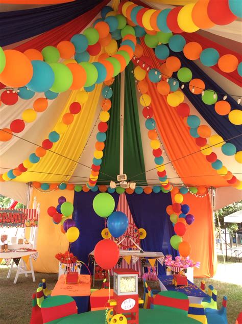 Diy Carnival Themed Decorations Carnival Circus Theme Party 1st Birthday Party Decorations
