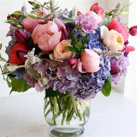 Todays Favorite With Colored Hydrangea Peonies And Garden Roses