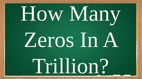 Learn how many zeros are in a million, billion, trillion, and other numbers, including the very largest ones, even googol. How Many Zeros In A Trillion - YouTube