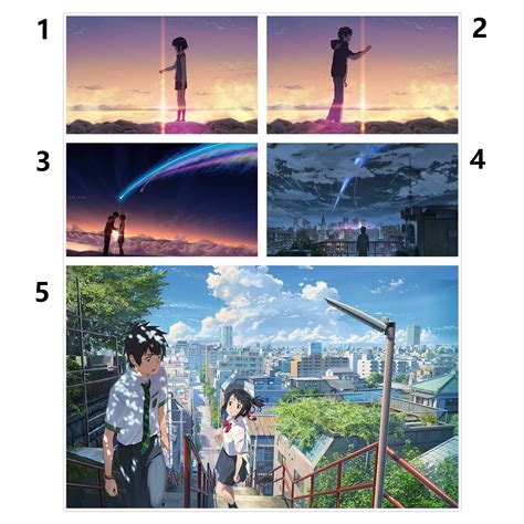 Manga Film Poster Anime Movie Diamond Painting Your Name Etsy