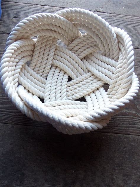 Nautical Decor Cotton Rope Bowl Basket 10 X 5 By Alaskarugcompany