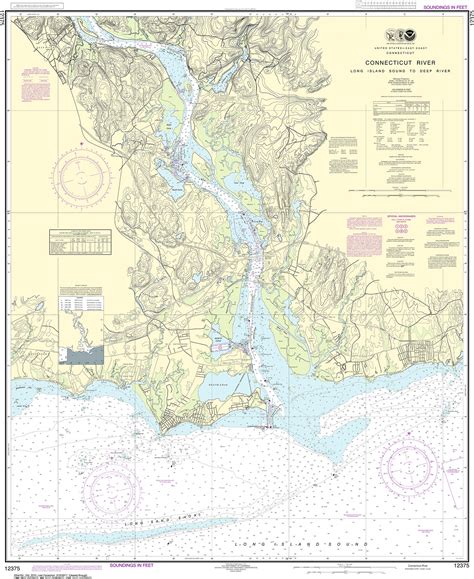 Noaa Nautical Chart 12375 Connecticut River Long Lsland Sound To Deep