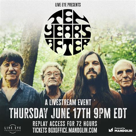 Ten Years After Plans Concert Livestream | Best Classic Bands