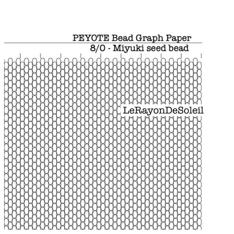 80 Peyote Miyuki Seed Bead Graph Paper 80 Peyote Miyuki Etsy