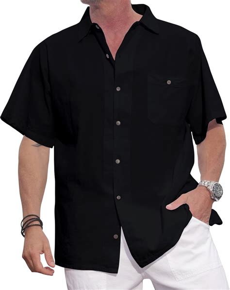 Mandb Usa Cotton White Short Sleeve Casual Lightweight Button Down Shirt