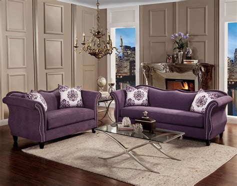 Kick your feet up on your new cozy recliner. 2 Piece Zaffiro Lavender Sofa Set Made In USA - USA ...