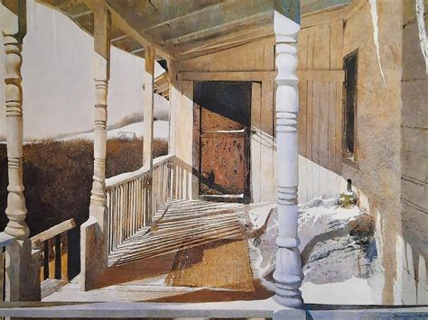 Andrew Wyeth Winfields Porch Painting Poster Canvas Print Textured