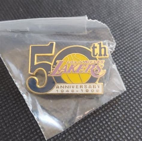 Nba Los Angeles Lakers 50th Anniversary Pin 1948 1998 Gem