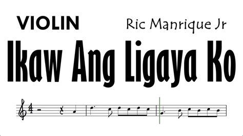 Ikaw Ang Ligaya Ko Violin Sheet Music Backing Track Play Along