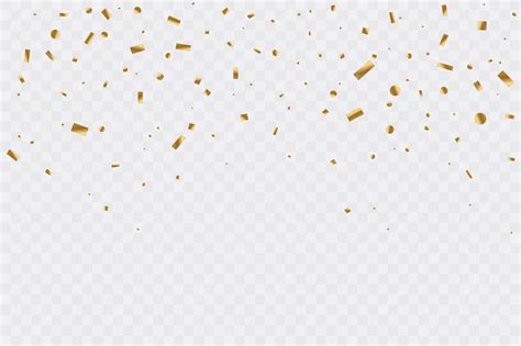 Premium Vector Golden Confetti On Transparent Background Celebration