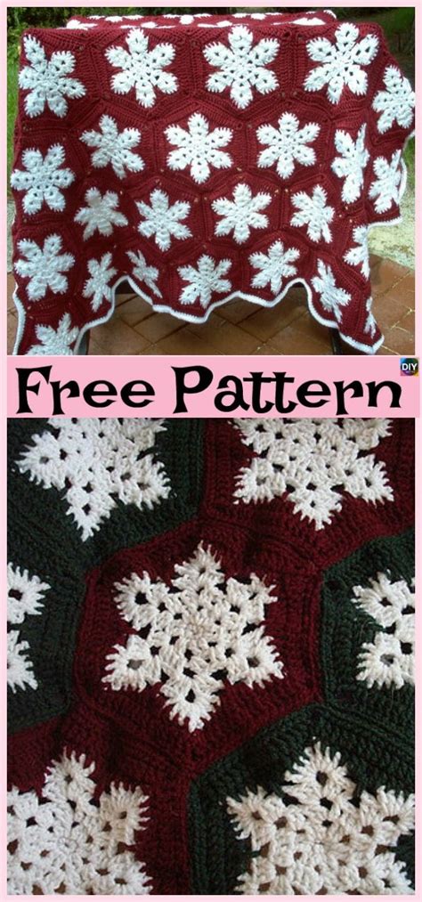 Snowflake Crochet Afghan Pattern Free Easy Crochet Crochet Afghan My