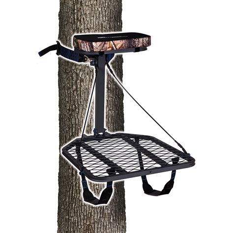 Hang On Treestand W Realtree Seat Cushion Backpack Straps And Safety