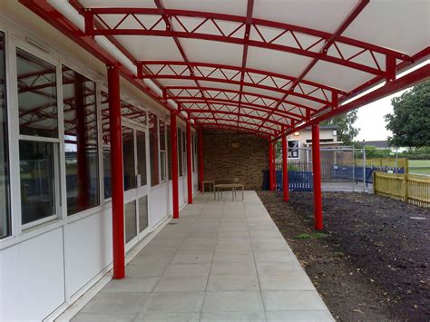 Lawford Mead Infant School Playground Shelter Clovis Canopies Uk