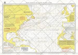 Pilot Chart Of The North Atlantic Ocean National Geographic