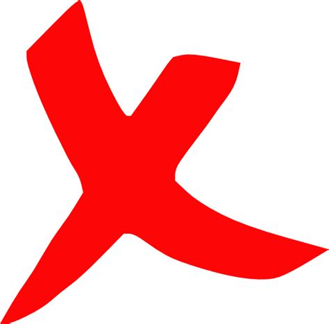 Red X Symbol Clipart Best