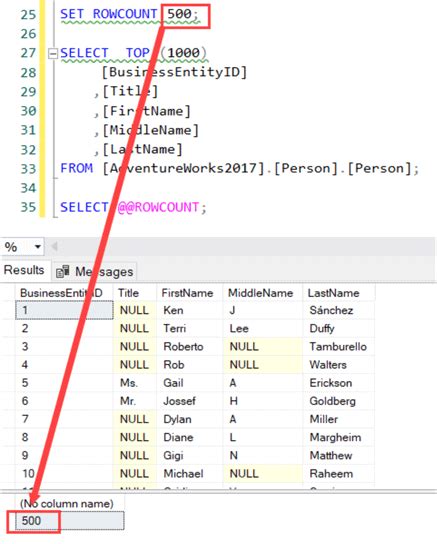 How To Use Rowcount In Sql Server Dengineer Ict