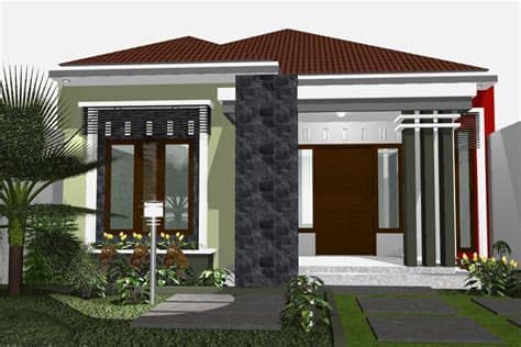 Unsur geometris ini memang sangat mudah di terima. Rumah Minimalis 1 Lantai