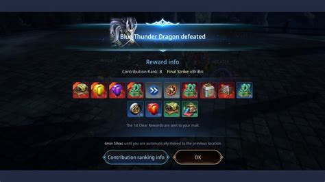 Mir4 Clan Expedition Blue Thunder Dragon First Clear Thank You 5h