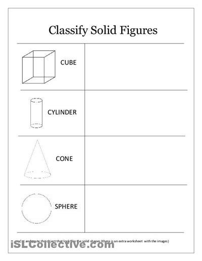 9 Geometry Solid Shapes Worksheet