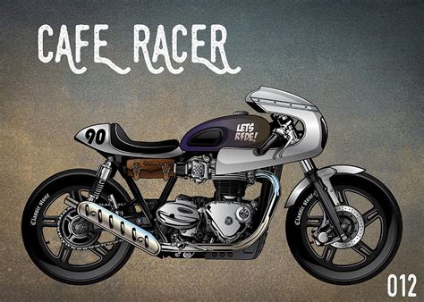 Cafe Racer Vintage Motorcycle 012 Digital Art By Carlos V Cafe Racer