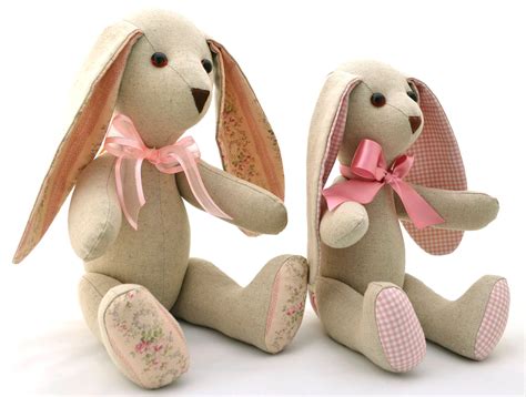 Long Ear Stuffed Bunny Sewing Pattern Sewenir