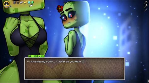 Hornycraft Parody Hentai Game Ep10 Minecraft Creeper Girl Loves Pat On The Head