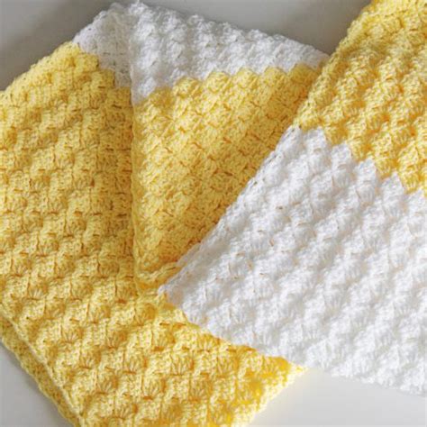 Bobbles And Stripes Crochet Baby Blanket Pattern Leelee Knits