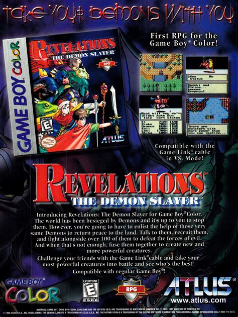 The game is cool, although i certainly don't know spanish, but this is really the coolest visual novel and also with the original voice acting from the anime. Video Game Ad of the Day: Revelations: The Demons Slayer