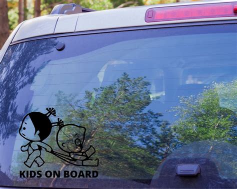 Kids On Board Svg Car Decal Svg Baby On Board Svg Cricut Cut Etsy