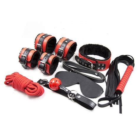 7pcsset Aaa Grade Sexy Pu Leather Fetish Bed Restraints