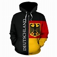 Germany Hoodie Flag Half Coat Of Arms Zip-Up Th5 | Hoodies, Hoodie ...