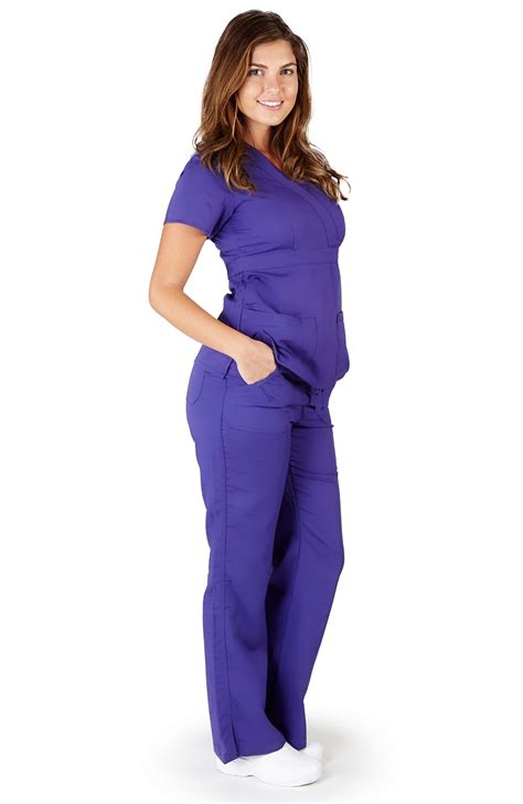 Ultra Soft Medical Nurse Uniform Premium Womens Junior Fit Mock Wrap