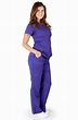 Ultra Soft Medical Nurse Uniform Premium Women's Junior Fit Mock Wrap ...