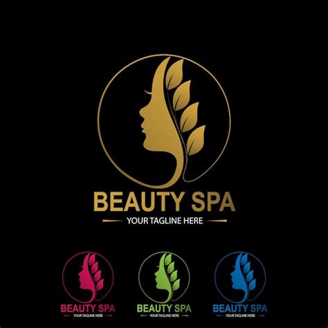 Diseño de plantilla de logotipo de spa de belleza Vector Premium