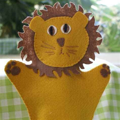 Lorenzo The Friendly Lion Hand Puppet Felt