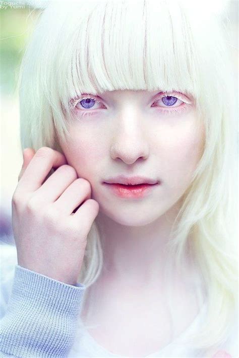Albino Fashion Models Nastya Kumarovas Fascinating Violet Eyes