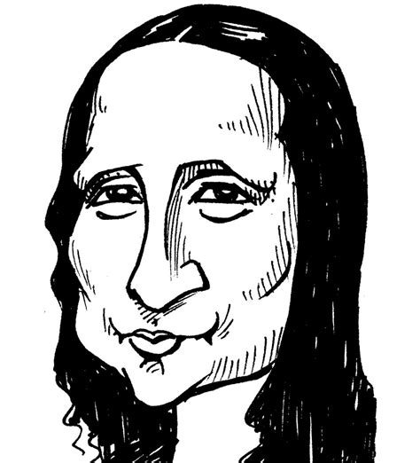 Leonardo da vinci coloring page or poster. Mona Lisa Line Drawing | Free download on ClipArtMag