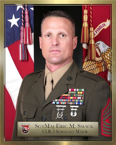 Sgt Maj Eric M Smack 3d Marine Logistics Group Leaders Bio