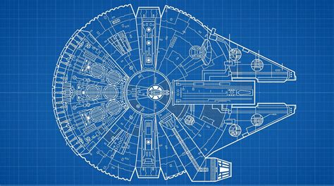 th falcon blueprint star wars blueprints technical drawing