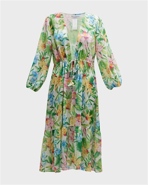Tommy Bahama Orchid Garden Open Front Duster Neiman Marcus