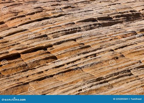 Layered Sandstone Surface Stock Image Image Of Outdoor 225205569