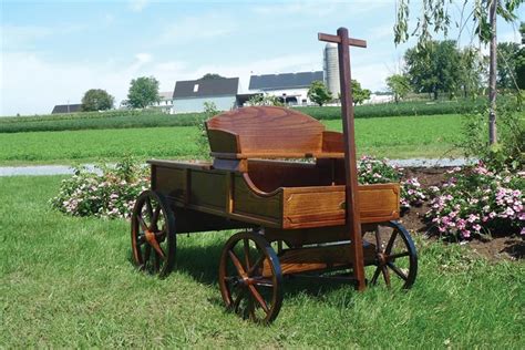 Amish Old Fashioned Buckboard Wagon Medium Premium Wooden Wagon