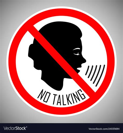 Stop Talking No Talking No Noise Royalty Free Vector Image