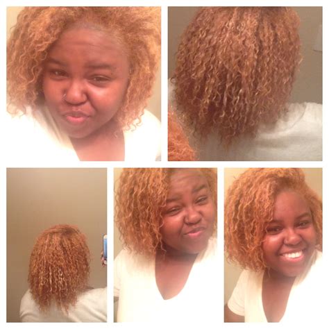 Natural hair colored using Dark & Lovely hair color ...