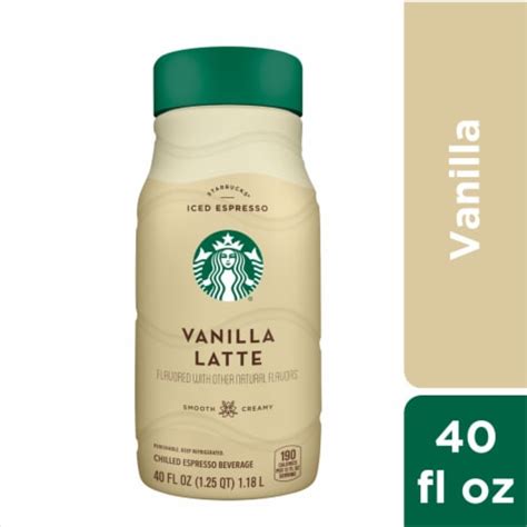 Starbucks® Iced Vanilla Latte Chilled Espresso Coffee Bottle 40 Fl Oz