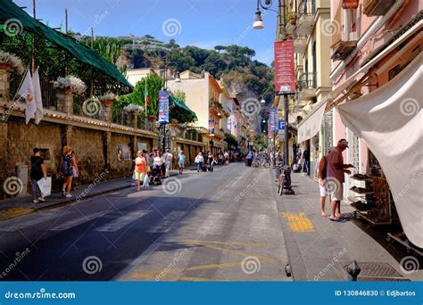 Tourists Shopping In Sorrento Italy Editorial Image Image Of