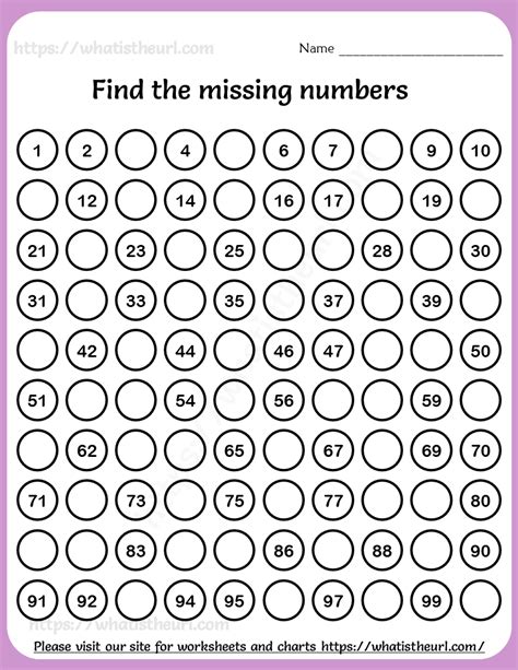 Missing Numbers 1 30 Worksheet Kindergarten 4 Lesson Tutor A18