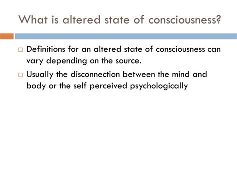 Ppt Altered States Of Consciousness Powerpoint Presentation Id6509395